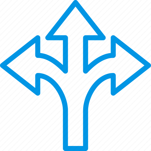 Arrow, arrows, direction, orientation, three icon - Download on Iconfinder