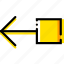 arrow, direction, drag, left, object, orientation 
