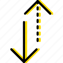alternative, arrow, direction, orientation, vertical