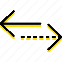 alternative, arrow, direction, horizontal, orientation