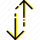 arrow, both, direction, orientation, vertical, ways