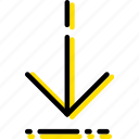 arrow, bottom, direction, move, orientation, to