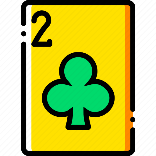 Card, casino, clubs, gamble, of, play, two icon - Download on Iconfinder
