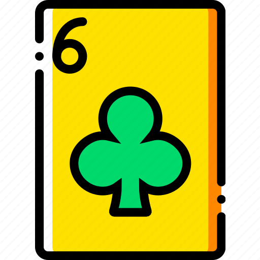 Card, casino, clubs, gamble, of, play, six icon - Download on Iconfinder