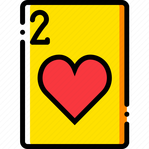 Card, casino, gamble, hearts, of, play, two icon - Download on Iconfinder
