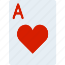 ace, card, casino, gamble, hearts, of, play