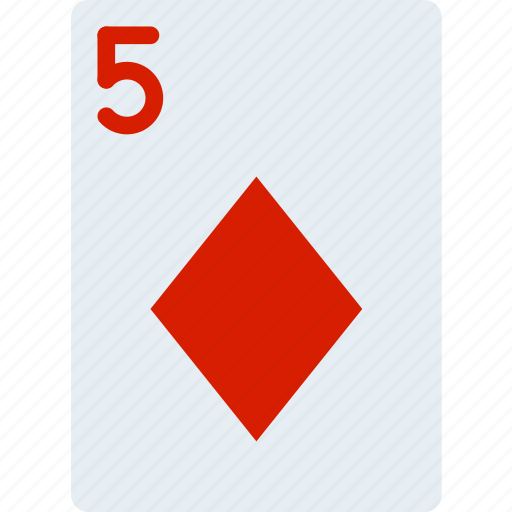 Card, casino, diamonds, five, gamble, of, play icon - Download on Iconfinder