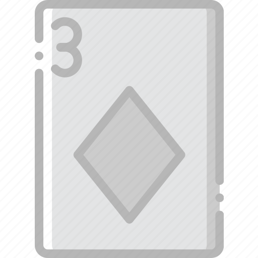 Card, casino, diamonds, gamble, of, play, three icon - Download on Iconfinder