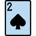 card, casino, gamble, of, play, spades, two