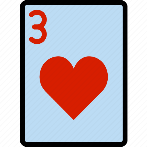 Card, casino, gamble, hearts, of, play, three icon - Download on Iconfinder