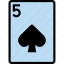 card, casino, five, gamble, of, play, spades