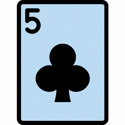 Card, casino, clubs, five, gamble, of, play icon - Download on Iconfinder