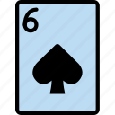 card, casino, gamble, of, play, six, spades