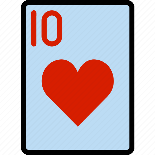 Card, casino, gamble, hearts, of, play, ten icon - Download on Iconfinder