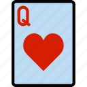 card, casino, gamble, hearts, of, play, queen