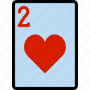 card, casino, gamble, hearts, of, play, two