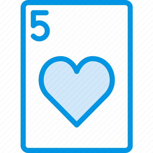 Card, casino, five, gamble, hearts, of, play icon - Download on Iconfinder