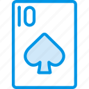 card, casino, gamble, of, play, spades, ten