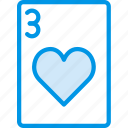 card, casino, gamble, hearts, of, play, three 