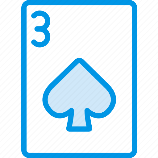 Card, casino, gamble, of, play, spades, three icon - Download on Iconfinder