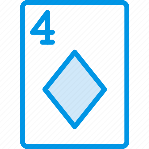 Card, casino, diamonds, four, gamble, of, play icon - Download on Iconfinder