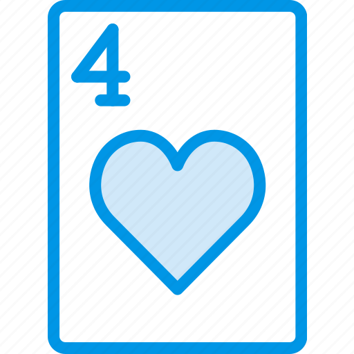 Card, casino, four, gamble, hearts, of, play icon - Download on Iconfinder