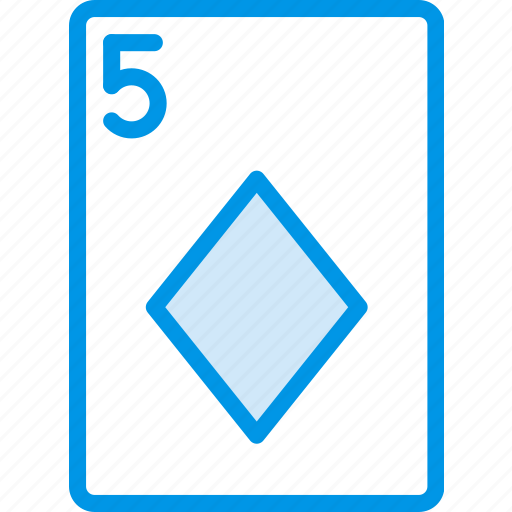 Card, casino, diamonds, five, gamble, of, play icon - Download on Iconfinder