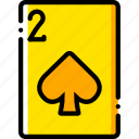 card, casino, gamble, of, play, spades, two