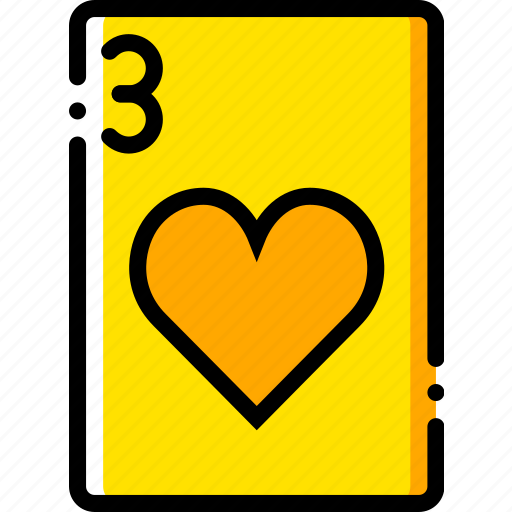 Card, casino, gamble, hearts, of, play, three icon - Download on Iconfinder