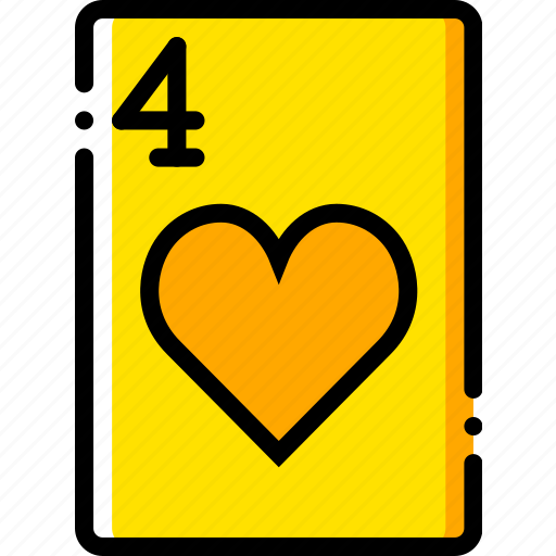 Card, casino, four, gamble, hearts, of, play icon - Download on Iconfinder