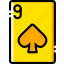 card, casino, gamble, nine, of, play, spades 