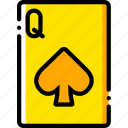 card, casino, gamble, of, play, queen, spades