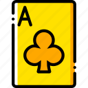 ace, card, casino, clubs, gamble, of, play 