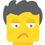 emoji, emoticon, face, in, mood, not, the 