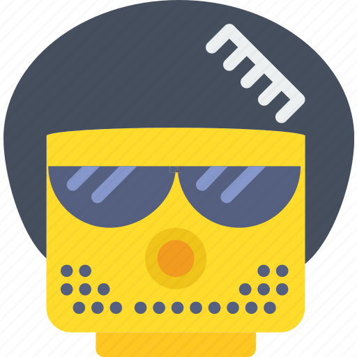 Afro, emoji, emoticon, face icon - Download on Iconfinder