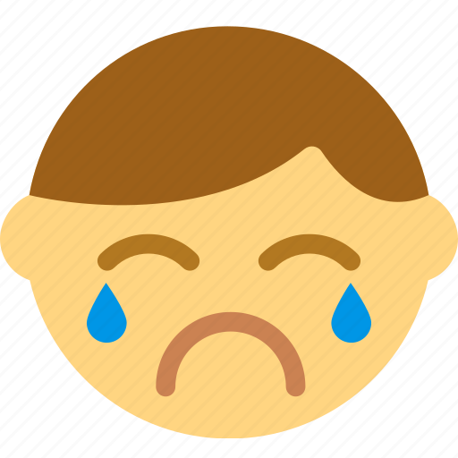 Crying, emoji, emoticon, face icon - Download on Iconfinder
