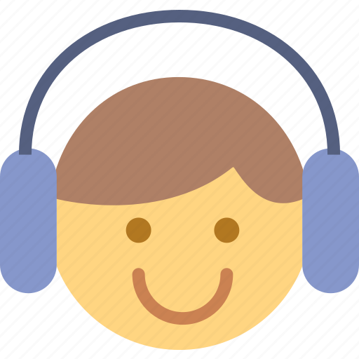 Emoji, emoticon, face, listening icon - Download on Iconfinder