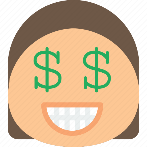 Emoji, emoticons, emotion, girl, money icon - Download on Iconfinder