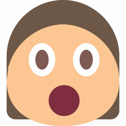 Emoji, emoticons, emotion, girl, surprised icon - Download on Iconfinder
