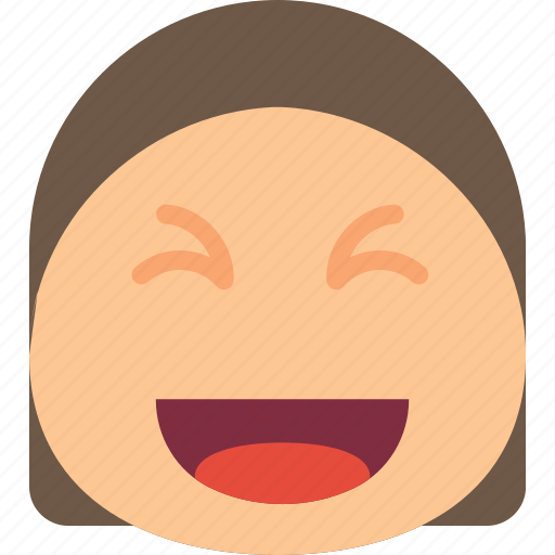 Emoji, emoticons, emotion, girl, laughing icon - Download on Iconfinder