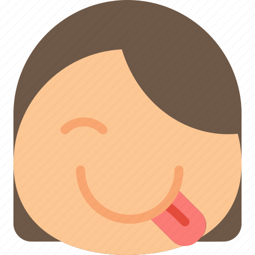 Emoji, emoticons, emotion, girl, silly icon - Download on Iconfinder