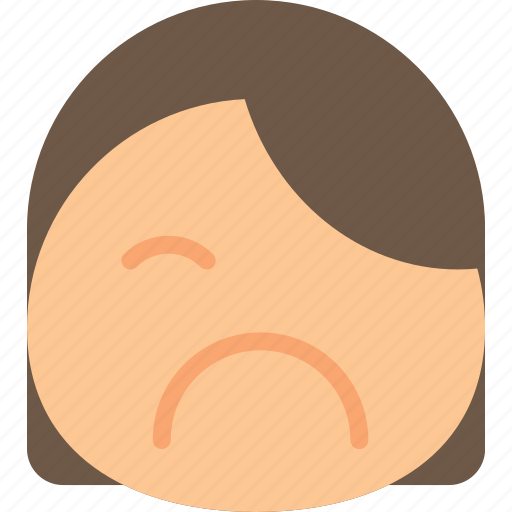 Emoji, emoticons, emotion, girl, sad icon - Download on Iconfinder
