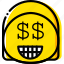 emoji, emoticon, face, money 
