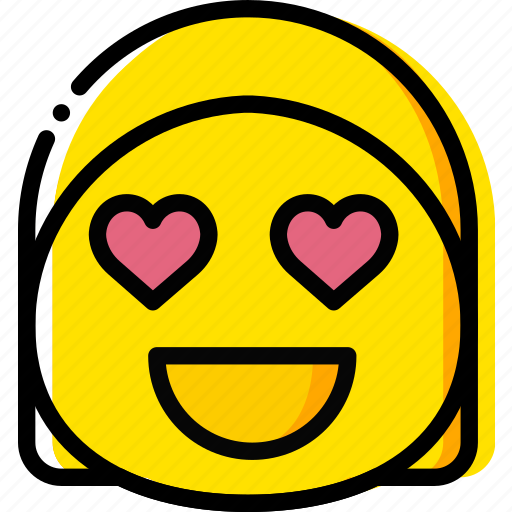 Emoji, emoticon, face, in, love icon - Download on Iconfinder
