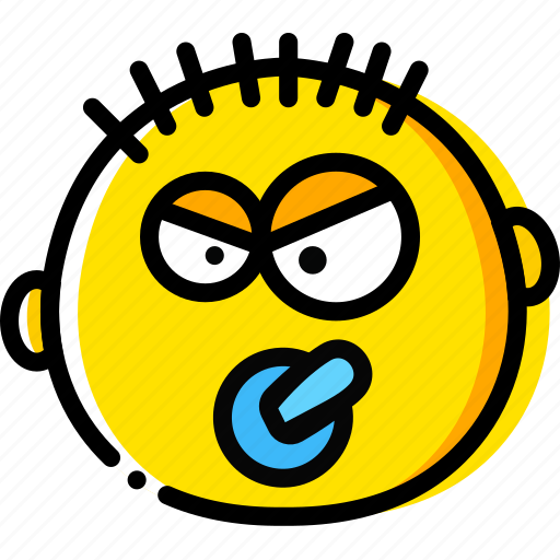 Baby, emoji, emoticon, face, mean icon - Download on Iconfinder