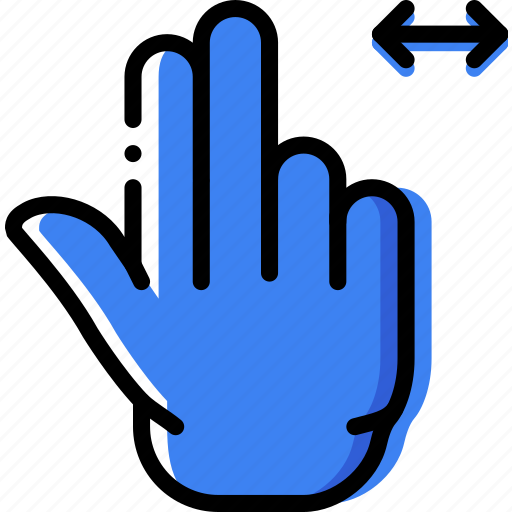 Double, finger, gesture, hand, interaction, slide icon - Download on Iconfinder