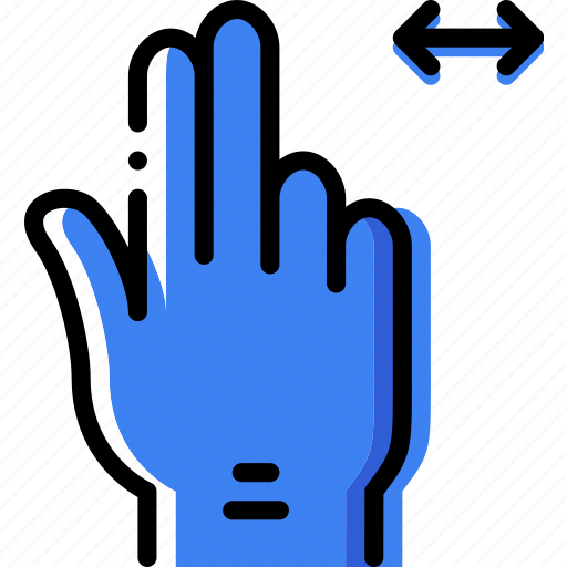 Double, finger, gesture, hand, interaction, slide icon - Download on Iconfinder