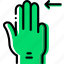 finger, gesture, hand, interaction, left, slide 
