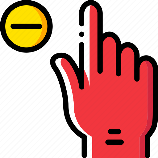 Finger, gesture, hand, interaction, substract icon - Download on Iconfinder