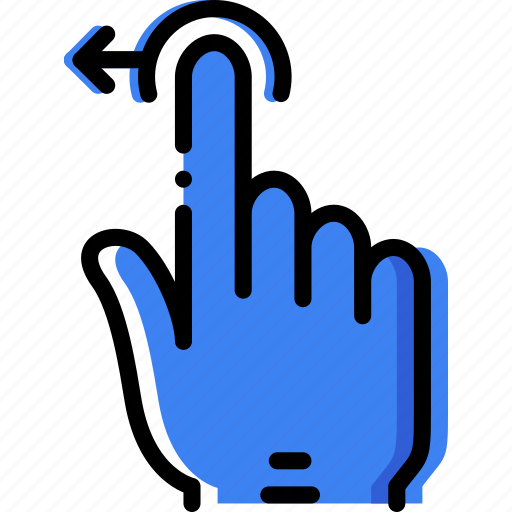 Drag, finger, gesture, hand, interaction, left icon - Download on Iconfinder